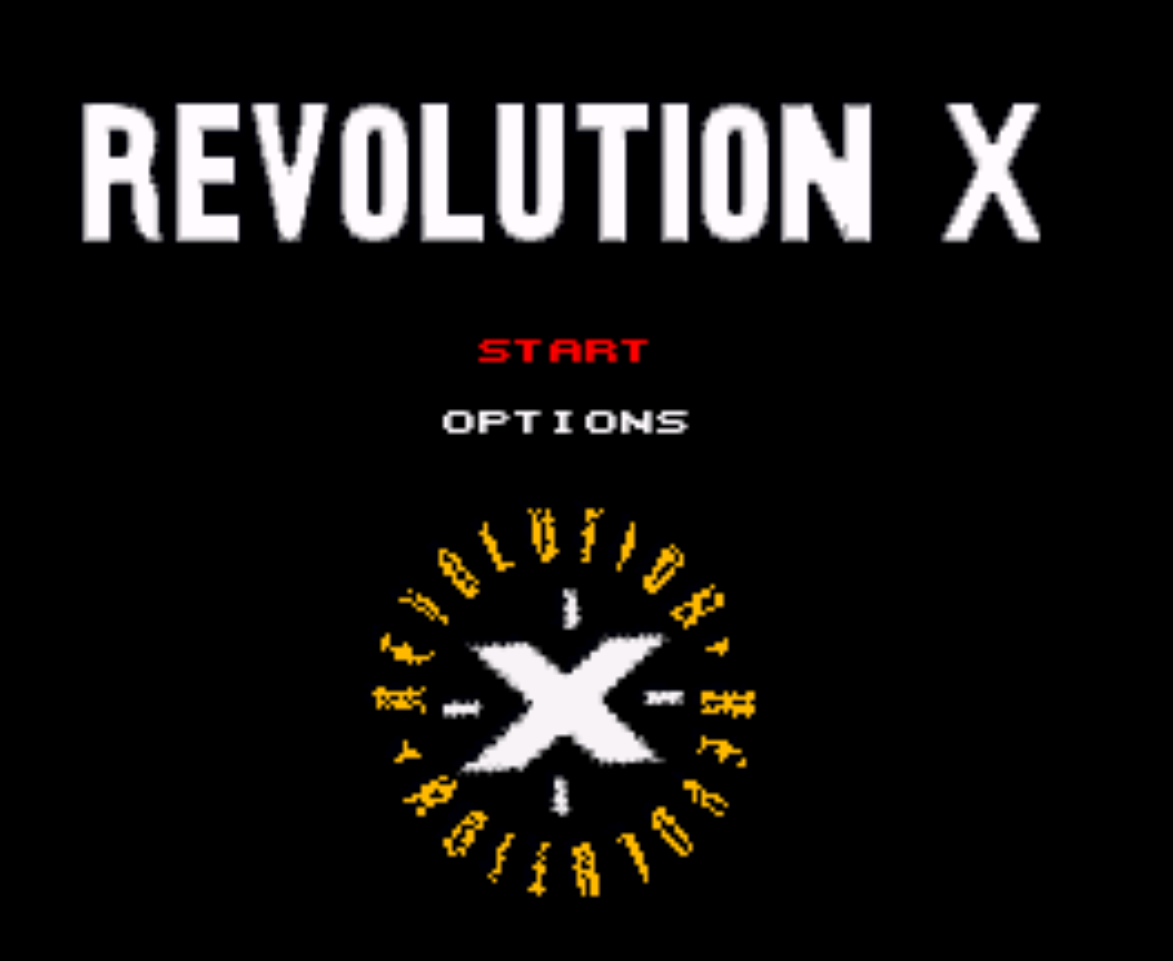 Revolution X Title Screen